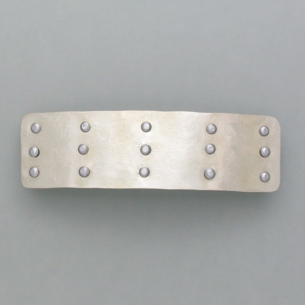 Pince à cheveux rivets argent nickel