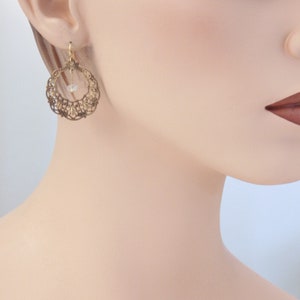 Vintage Earrings with Crystal image 6