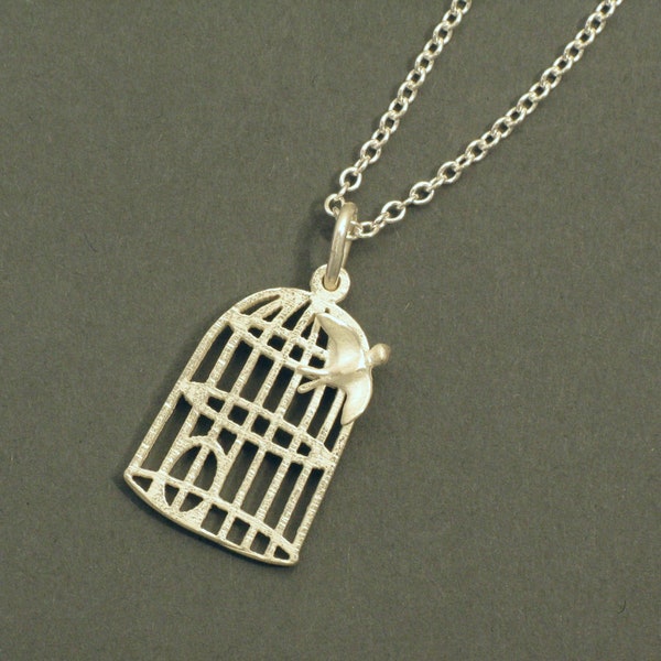 Pendentif cage à oiseaux