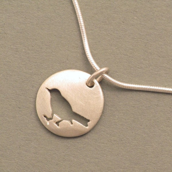 Pendentif Vintage Émaillé - Oiseau Vert - Bijou Ancien Neuf Sans Emballage