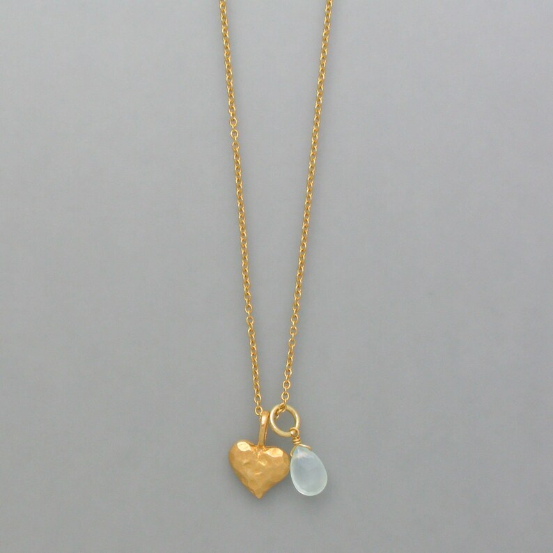 small pendant heart made of 925 gold plated silver image 4