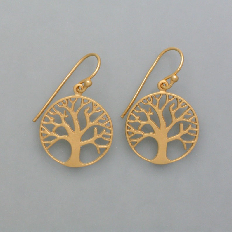 Earrings Tree of Life made of 925 silver-plated silver