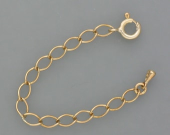 Extension chain gold-plated silver