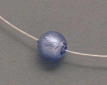 Collier en argent avec verre de Murano bleu clair