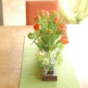 Cruche de lait faite de noix, vase de fleur, vase, vase en bois image 3