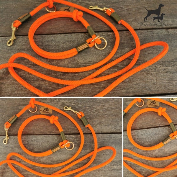 Dog leash + neck in set Tauleine ORANGE Hunting