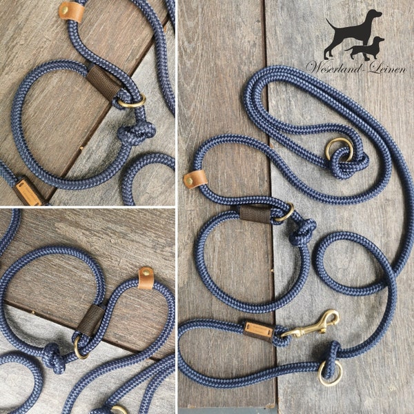 Retrieverleine Tauleeine NAVY BLUE Dog leash Moxonleine