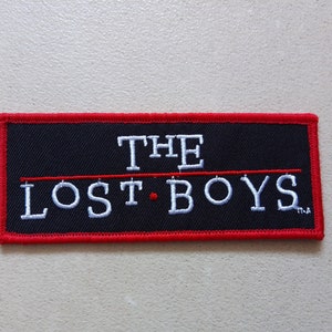 The Lost Boys Movie Name Iron On Patch | Red Border 80s Horror Vampires | Applique Badge Film | DIY Movie Film