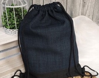 Gym bag (color example navy) made of padded canvas, sports bag in 36 colors