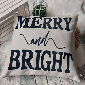 Kissen 50x50 cm Farbbeispiel steingrau Merry and Bright Kissen aus Polstercanvas Bild 1