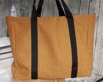 Shopping bag "Shopper XL" (color example ochre) made of upholstery canvas, bag, travel bag, leisure bag, sports bag in 36 colors
