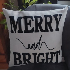 Kissen 50x50 cm Farbbeispiel steingrau Merry and Bright Kissen aus Polstercanvas Bild 3