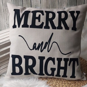 Kissen 50x50 cm Farbbeispiel steingrau Merry and Bright Kissen aus Polstercanvas Bild 2