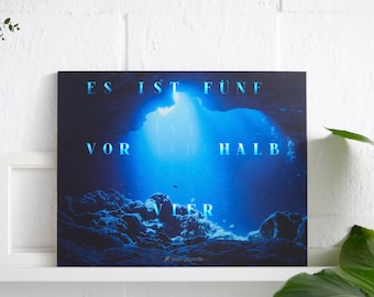 Bausatz WordClock Jupiter BLUE OCEAN - Bau dir deine Wortuhr / build-yours.de