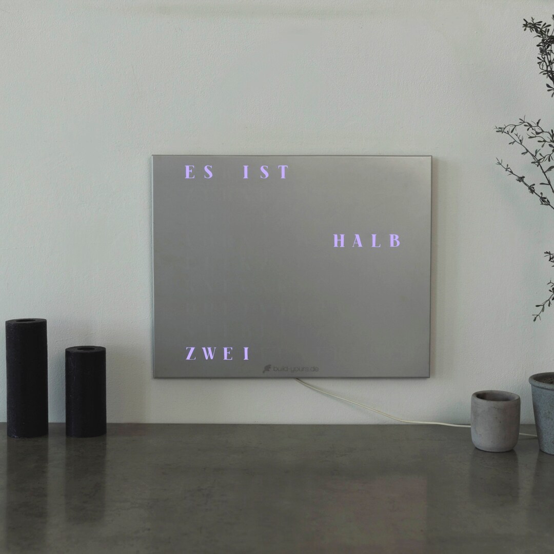 Build-yours Kit Wordclock Jupiter PLAIN GRAY Build Your Own Word Clock ...
