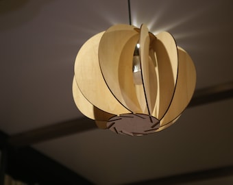 DIY wooden lamp with LED lighting, dimmable table lamp with remote control, craft kit for hobby and craft, decoration for home and office