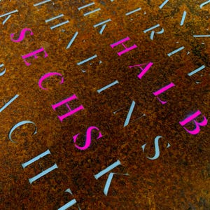 WordClock Jupiter Rust Look - Word clock made of rusted and laser-cut iron - modern LED wall clock in industrial style image 14