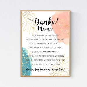 Geschenk Mutter Mama Muttertag Muttertagsgeschenk  Poster Beste Mutti Beste Mama