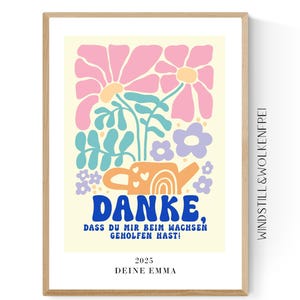 Persönliches Abschiedsgeschenk Poster Erzieherin Tagesmutter Lehrerin Schulbegleitung Geschenk Danke