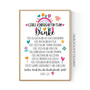 Abschiedsgeschenk Kindergarten Erzieherin Geschenk zum Abschied Danke personalisiert mit Namen