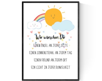 Geschenk zur Kommunion | Erstkommunion | Taufe | Geburt | Wünsche Spruch Sprüche Poster