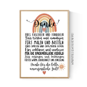 Abschiedsgeschenk Kindergarten Kita Team Erzieherin Geschenk zum Abschied Danke Regenbogen