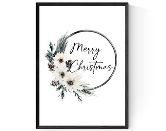 Weihnachtsposter Poster Weihnachten | Deko Weihnachten Bilder Bild Kranz