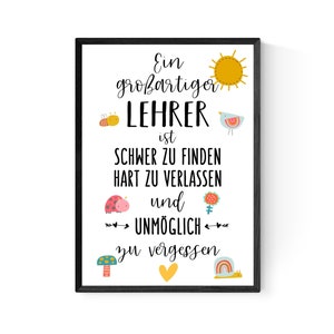 Abschiedsgeschenk Lehrer Grundschule Schule Geschenk zum Abschied Danke