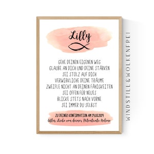 Konfirmationsgeschenk Kommunionsgeschenk Geschenk Kommunion Konfirmation Jugendweihe Taufe  Firmung Taufgeschenk Taufbrief