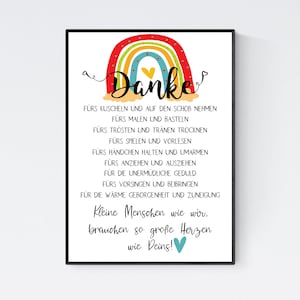 Danke Erzieher Erzieherin Abschiedsgeschenk Kindergarten Kita Kinderpflegerin Geschenk Regenbogen rot