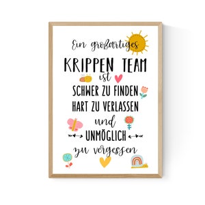 Abschiedsgeschenk Krippe Kita Team Erzieherin Geschenk zum Abschied Krippengruppe Danke
