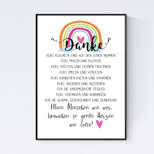 Abschiedsgeschenk Kindergarten Kita Team Krippen Team Erzieherin Geschenk zum Abschied Regenbogen pink
