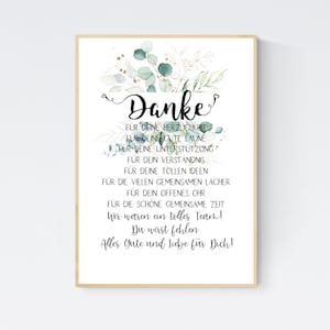 Abschiedsgeschenk Kollegin Kollege Verabschiedung Ruhestand Rente Geschenk zum Abschied Poster Bild Eukalyptus