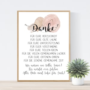 Abschiedsgeschenk Team Abschied vom Team Kollegen Poster Druck