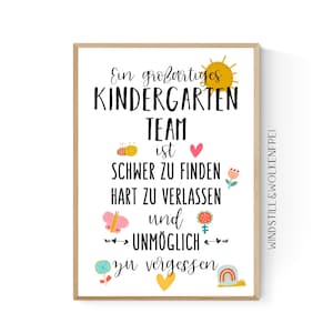 Abschiedsgeschenk Kindergarten Team Geschenk zum Abschied Kindergarten Kindergartenteam