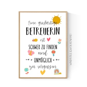 Abschiedsgeschenk Betreuerin Geschenk zum Abschied Betreuerin Betreuung