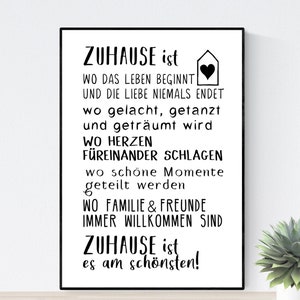 Christmas gift gift friends girlfriend poster home family - gift moving house - wishes for moving in