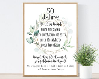 Golden hochzeit geschenk | Etsy