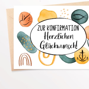 Karte zur Konfirmation Konfirmationskarte Glückwünsche Glückwunschkarte Konfirmation