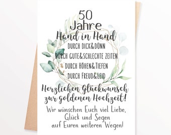 Karte Goldene Hochzeit Wünsche zur Goldenen Hochzeit