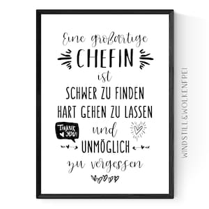 Abschiedsgeschenk Chefin Abteilungsleitung Teamleitung  Verabschiedung Ruhestand Rente Geschenk Poster Bild
