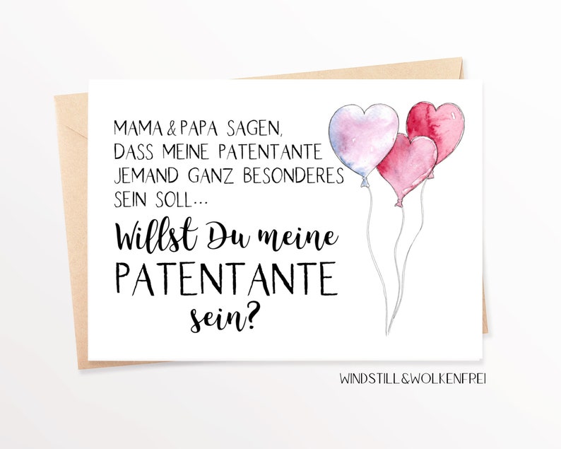 Holznotizbuch 'Willst Du Meine Patentante Sein' - Emotionales Taufgeschenk 16x16cm