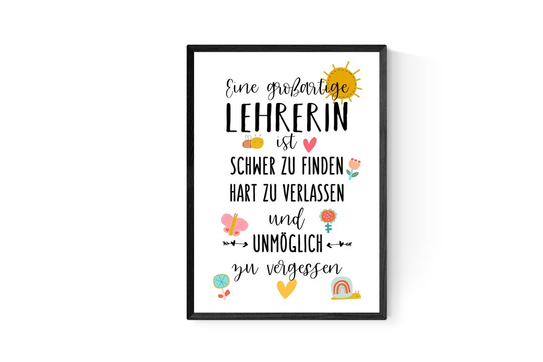 Wünsche An Lehrerin Zum Abschied Abschiedsgeschenk Lehrerin Grundschule Lehrer Geschenk zum Abschied