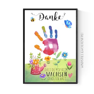 Personal farewell gift educator childminder daycare kindergarten crèche primary school teacher handprint gift thank you image 3