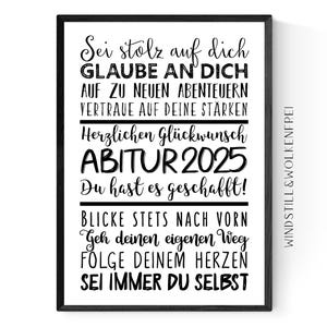 Geschenk Abitur 2025  AbiGeschenk | Abiturient Poster Geschenk | Poster Abi  | Geschenkidee Abiturient | Junge Mädchen
