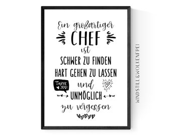 Abschiedsgeschenk Chef Abteilungsleiter Teamleiter Verabschiedung Ruhestand Rente Geschenk Poster Bild