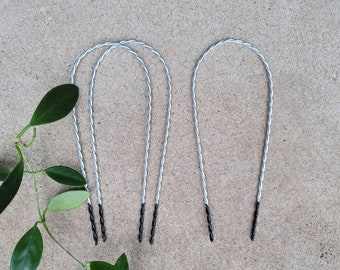 Set of 3, 9in U-shape small trellis for indoor house plants, hoyas, pothos, monsteras, climbing plants, plant support, arch trellises, stake