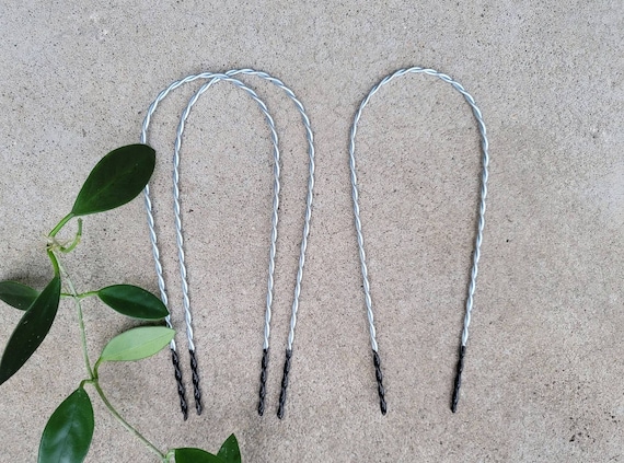 Set of 3, 9in U-shape small trellis for indoor house plants, hoyas, pothos, monsteras, climbing plants, plant support, arch trellises, stake