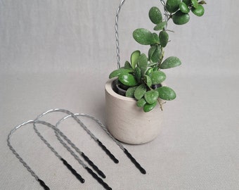 Set of 4, (7" tall) extra small trellis for hoyas, dischidia, small house plants, seedlings, plant support, sturdy plant stake