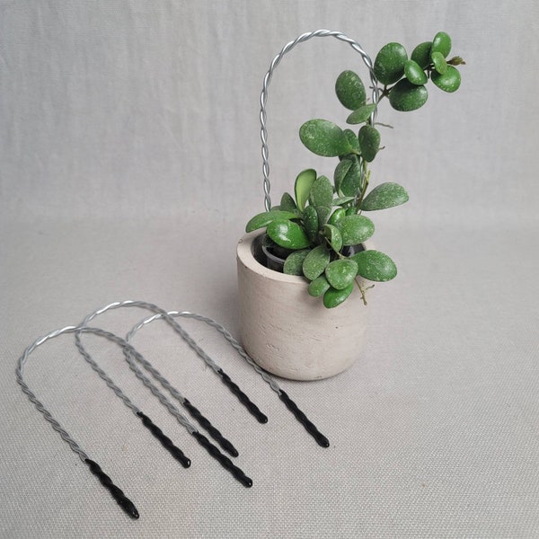 Set of 4, (7" tall) extra small trellis for hoyas, dischidia, small house plants, seedlings, plant support, sturdy plant stake